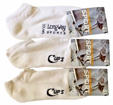 6x LADIES TRAINER SOCKS WHITE CUSHIONED SOLE PROFFESSIONAL RUNNING SOCK GYM STY
