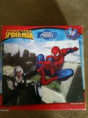 Spider Sense Spider Man 48 piezas. Puzzle Lenticular-Gato Negro-Cardenal-Sellado, Nuevo  Foto 1 de 4