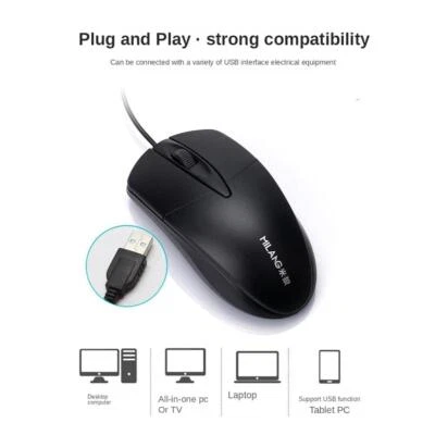 USB Wired Mouse Optical 1200 DPI Gaming Mice For Laptop PC Notebook Y0L5 F3 I6Z2 - Bild 1 von 4