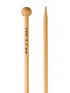 Agujas de tejer de bambú Addi 14" madera de una sola punta 35 cm - Imagen 1 de 17