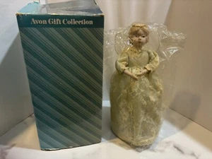 Vintage Avon Geschenksammlung Gold Schneeengel Christbaumspitze Puppe - Bild 1 von 13