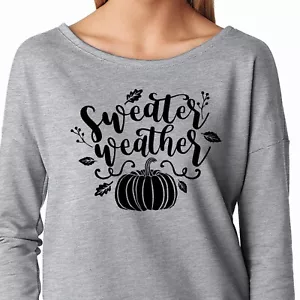 Suéter clima para mujer manga larga Raglan otoño otoño calabaza especias de moda - Imagen 1 de 4