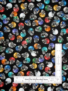 Football Fabric Sport Team Helmet Toss Black Novelteenie by QT Cotton By Yard - Picture 1 of 1