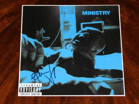 AL JOURGENSEN MINISTRY SIGNED GREATEST FITS 12X12 ALBUM COVER PHOTO!!! Cover