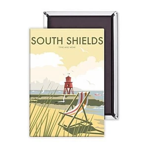 South Shields (by Dave Thompson)  steel fridge magnet - Picture 1 of 1