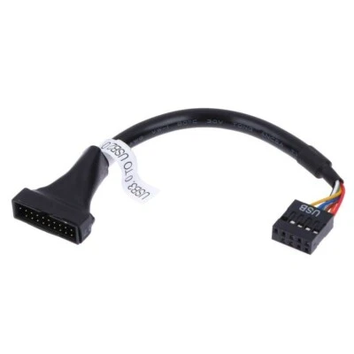 USB 3.0 Motherboard Male Header 20 pin to 9 pin Female USB 2.0 Cable Adapter UK - Image 1 of 4