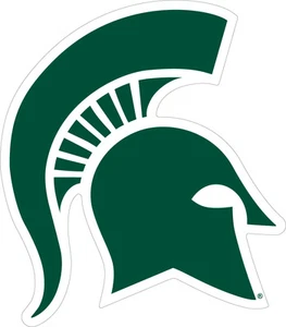 Michigan State University Spartan Logo Cornhole Decals / SET of 2 - Picture 1 of 1