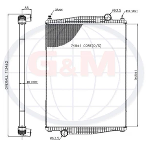 Radiator for VOLVO - COMM BUS 11057925 21621375 12462 - Picture 1 of 2
