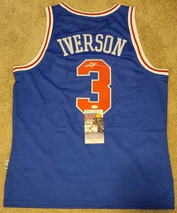 Allen Iverson Signed Adidas HWC 1996-97 Philadelphia 76ers Jersey JSA COA - Picture 1 of 8