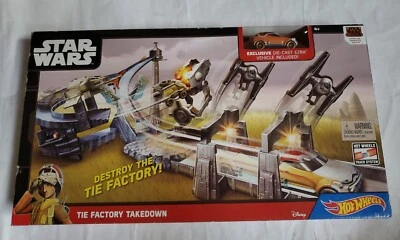 New Disney Hot Wheels Star Wars Tie Factory Takedown w/ Diecast EZRA Vehicle  - Image 1 of 4