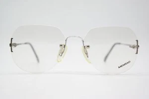 Vintage Brille Menrad 495 Silber Braun Violett Randlos Brillengestell eyeglasses - Picture 1 of 6