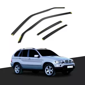 BMW X5 E53 1999-2006 5 Door SUV Wind Deflectors 4pcs Tinted - Picture 1 of 10