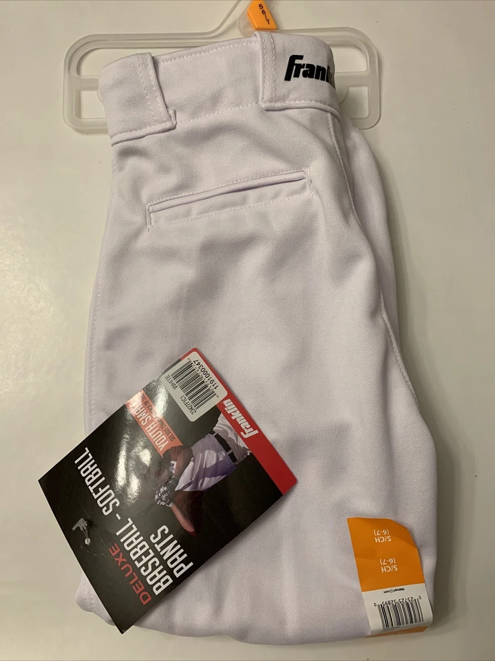 2 Franklin Sports Youth Deluxe Baseball Softball Pants White Size Sz Small