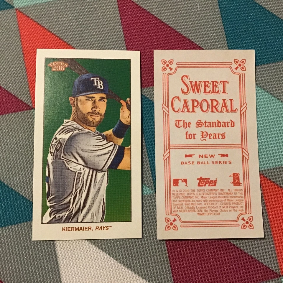 Kevin Kiermaier Rays SP 2020 Topps 206 T206 Series 1 Sweet Caporal Back - Image 1 of 1