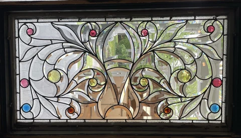 Beveled Glass Window Cover