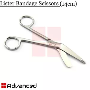 Medical Lister Bandage Scissors 14cm Surgical circumferential Bandage Removal - Picture 1 of 5