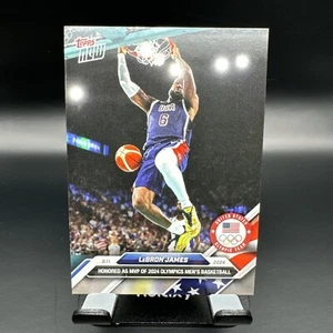 2024 TOPPS NOW OLYMPIC GAMES 30 LeBRON JAMES TEAM USA BASKETBALL 🔥🔥 - Picture 1 of 6
