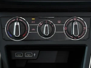 Fits VW POLO VIRTUS 2017- Gepolijste aluminium ringen voor het bedieningspaneel - Foto 1 di 7