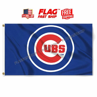 Chicago Cubs Baseball Flag 3x5 Banner Logo MLB Fast FREE Shipping