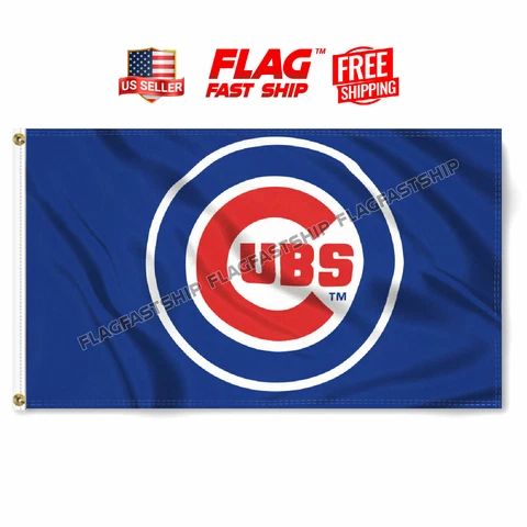 Chicago Cubs Baseball Flag 3x5 Banner Logo MLB Fast FREE Shipping Cover