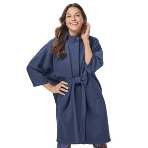 Pyramid Collection Cappotto Avvolgente 1X 2X Pile GIACCA Cintura Midi Trench NUOVO - Foto 1 di 13