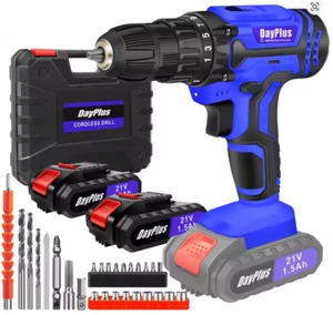 21V Cordless Drill Electric Screwdriver DIY Tools 2 Speed LED 29 Accessories UK - Picture 1 of 1