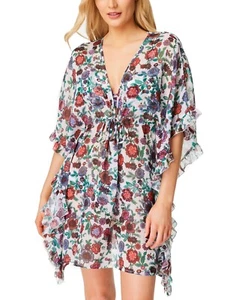 Jessica Simpson L18915 Multi Forget Me Not Frill Side Chiffon Cover Up Size S - Picture 1 of 3