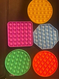 5 units Push Pop Silicone Sensory Fidget Toy for Anxiety Stress Relief Bubble - Picture 1 of 7