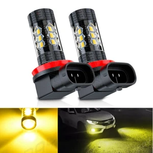 For Mazda 3 2004-2006 Mazda 6 2011-2013 Golden yellow LED fog light Bulbs 2PCS - Picture 1 of 12