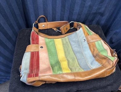 Bolso de mano hobo a rayas fósiles P1 Foto 1 de 4