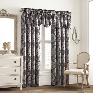 Valeron Glenview Window Curtain Valance with Pencil Pleat in Steel Blue - Bild 1 von 1