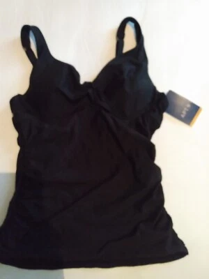 Nuevo con etiquetas Apt. 9 Traje de baño para mujer talla S negro con sujetador incorporado Top Tankini Traje de baño Foto 1 de 4