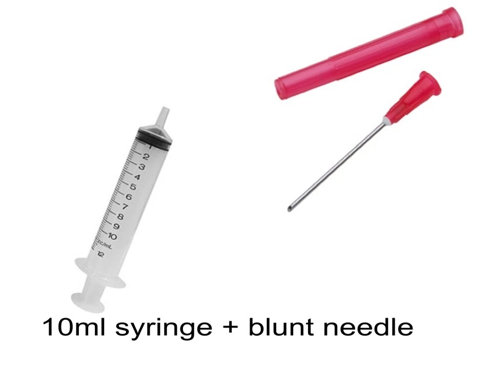 10ml BD syringe + BLUNT sterile blister sealed needle CE marked ink refill - Image 1 of 1