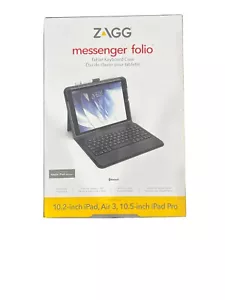 Zagg Messenger Folio - Tablet Keyboard Case (10.2" iPad, Air 3, 10.5" iPad Pro) - Picture 1 of 6