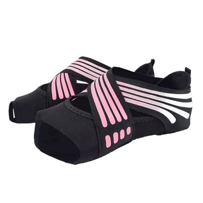 Pilates Socks With Grips Toeless Non-Slip Footwear Breathable For Women Teen  - Image 1 of 4