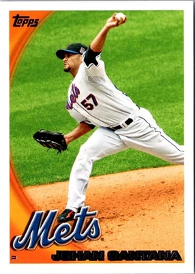 2010 Topps Johan Santana #573 New York Mets Baseball Card - Image 1 of 2