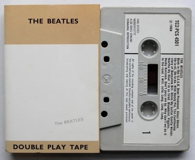 THE BEATLES - "WHITE ALBUM" (TCPCS4501) 1970s UK CASSETTE TAPE PAPER LABELS - Image 1 of 4