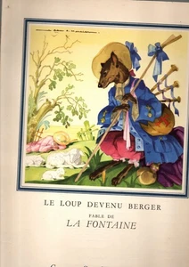 Paquebot Liberté. Menu 7 MAI 1957. Illustration LA FONTAINE. JEAN A. MERCIER - Picture 1 of 1
