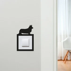 Light Switch Surround Welsh Corgi Dog Decorative Switch Plate Cover Frame - Picture 1 of 9