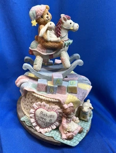 San Francisco Music Box Co. orsacchiotto a dondolo a cavallo per "Rock-a-by Baby" - Foto 1 di 19