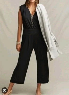 Mono Cabi para mujer mediano Downtown pierna ancha negro elástico envolvente delantero  Foto 1 de 4