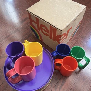1970's Heller Rainbow Max Massimo Vignelli 12 Piece Set - Complete - NOS - Picture 1 of 19