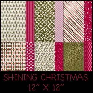 Stampin Up! SHINING CHRISTMAS 12" x 12" DSP - 12 FULL Sheets. ***NEW*** #436 - Picture 1 of 6