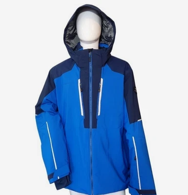 Obermeyer Foundation Alpine Ski Hooded Snowboard Jacket Men’s 2XL Blue Coat - Image 1 of 4