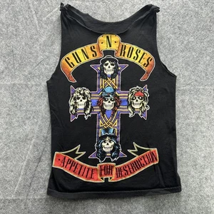 Camicia vintage Guns N Roses uomo piccolo appetito per la distruzione carro armato riciclato - Foto 1 di 9
