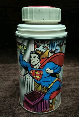 Termo de metal Superman King Seeley 1967 solo de colección sin tapa algo de óxido  Foto 1 de 4