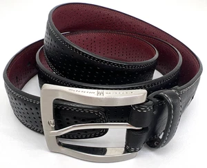 Cinturón de golf Tiger Woods para hombre talla 38 cuero perforado rojo y negro - Imagen 1 de 17