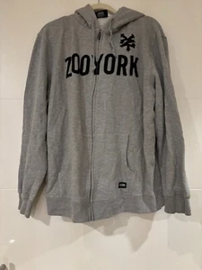 Vintage Y2K Zoo York NYC Skateboards Full Zip Hoodie Sweatshirt DC Sz XL - Picture 1 of 8