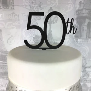 50th Cake Topper números de cumpleaños unidos acrílico. ¡Varios colores! 30 40 60 70 - Imagen 1 de 2