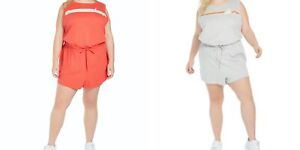 New Nike Womens Plus Size Drawstring-Waist Romper Choose Size & Color MSRP $65